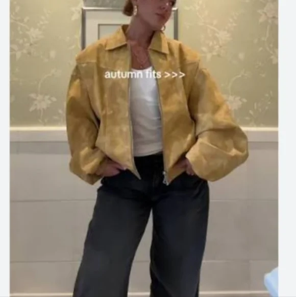 Lioness Vista Jacket In Mustard M NWT - Picture 7 of 11